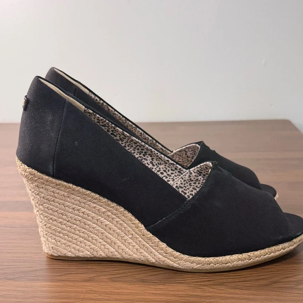 Tom’s‎ Women's Michelle Peep-Toe Espadrille Wedges sz 12 NWOT